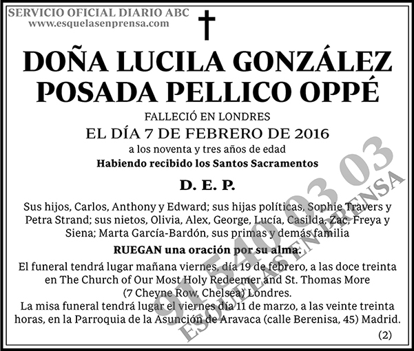Lucila González Posada Pellico Oppé